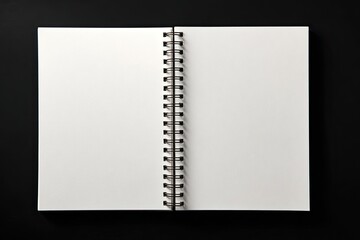 Open spiral-bound notebook, blank pages (9)