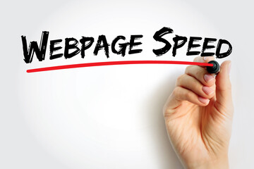 Webpage Speed text quote, concept background