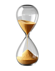 Hourglass, sandglass, sand timer, sand clock isolated. Png transparency