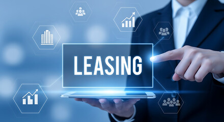 Fototapeta premium Leasing services for business growth and financial opportunities, leasing solutions for your company