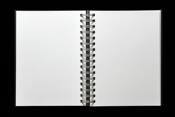 Open spiral-bound notebook with blank pages (10)