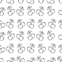 Fruit Outline Seamless Pettern