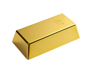 Gold bar, rectangular, polished,  gold-colored