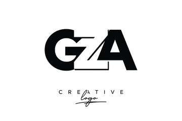 GZA Creative Minimalistic Negative Space Latter Logo with Modern Monogram for Branding and Business Letter mark Logo with Initial Letters Logo Design for Branding.	
