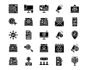 Marketing Line Vector Icons