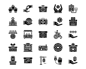 Donations Line Vector Icons