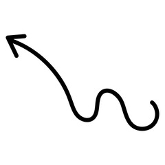 Hand drawn arrow icon vector set. Direction illustration sign collection, Handmade. Pointer symbol or logo.