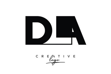 DLA Creative Minimalistic Negative Space Latter Logo with Modern Monogram for Branding and Business Letter mark Logo with Initial Letters Logo Design for Branding. 