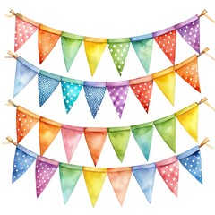 Obraz premium Set of colorful flags with white dots