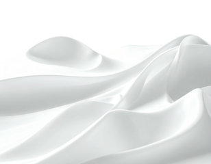 Soft, flowing white fabric folds, smooth texture