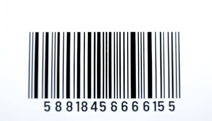 A close-up shot of a barcode with black vertical lines and numbers printed underneath on a white background.