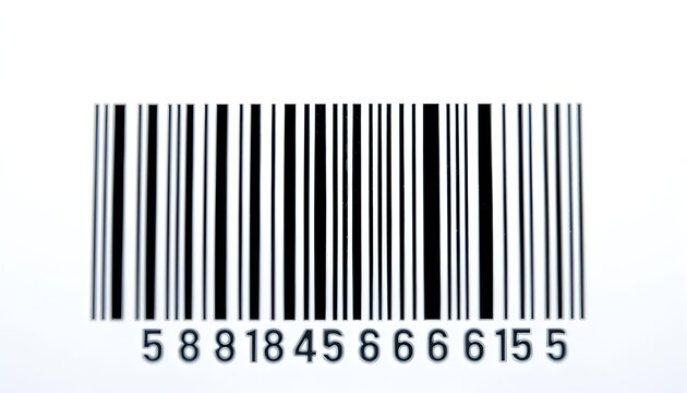 A close-up shot of a barcode with black vertical lines and numbers printed underneath on a white background.
