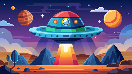 vector-art--alien-spaceship--minimal-flat-illustra