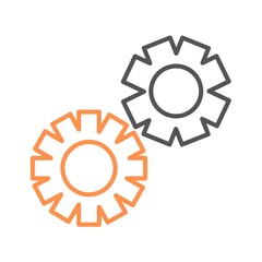 Vector gear wheels icon illustration