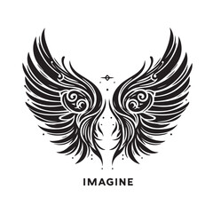 Angel Wings Vector | Decorative Wing Illustration Set”