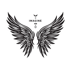 Obraz premium Angel Wings Vector | Decorative Wing Illustration Set”