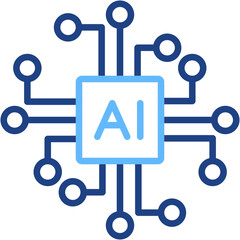 Artificial Intelligence line color icon