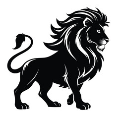 Obraz premium Fierce lion silhouette graphic design for impactful use