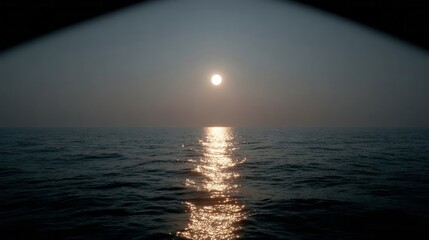 Moonlit ocean whispers secrets of Selene's nocturnal embrace, perfect for Mid-Autumn Festival and International Dark Sky Week