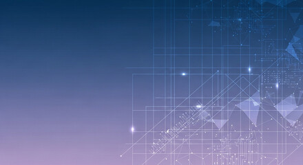 Obraz premium Futuristic Grid Landscape with Neon Lights