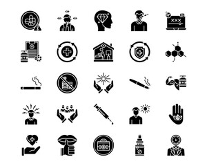 Addiction Line Vector Icons