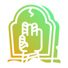 Graveyard. This is a vector single icon with a solid gradient style. It is suitable for various purposes, including website design, mobile app design, and logo design.