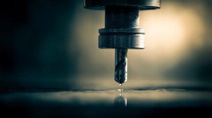Precision Machining in Action: The focused close-up of a precision machine in a manufacturing environment, capturing a moment of intricate work and highlighting the core element of the procedure.