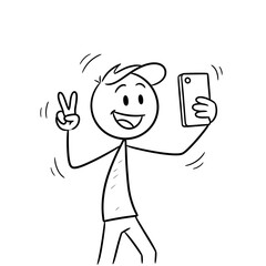Fototapeta premium happy cartoon man