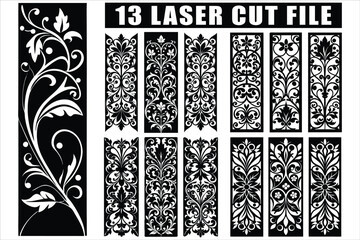 Laser cut files for floral panels and art projects