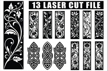 Elegant laser cut patterns ready for your project