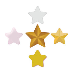 stars,rating,review 3d realistic illustration of three golden stars showing product quality rating or customer review