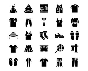 Clothes Line Vector Icons