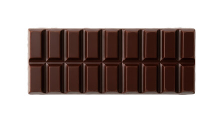Isolated chocolate bar with individual sections ready to eat, a sweet treat or snack food