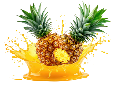 Two pineapples in a splash of juice (1)