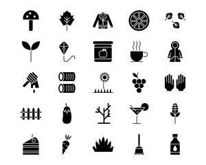 Autumn Line Vector Icons