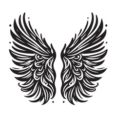 Angel Wings Vector | Decorative Wing Illustration Set”