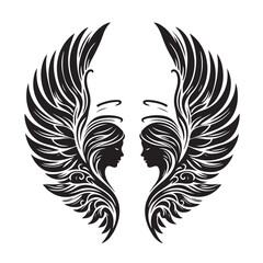 Angel Wings Vector | Decorative Wing Illustration Set”