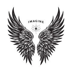 Angel Wings Vector | Decorative Wing Illustration Set”