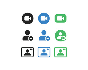 Video call icon vector design illustration