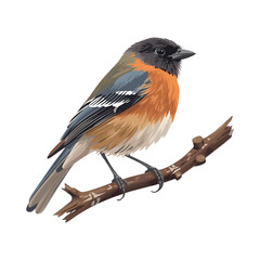 robin on white background