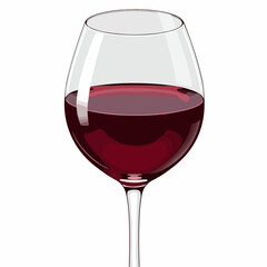 red wine in glass