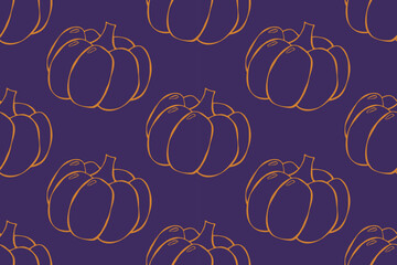 Seamless pattern with vegetables print. Good for textile, surface design, wallpapers, kitchen vibes, vegetarian posters, menu and recipes