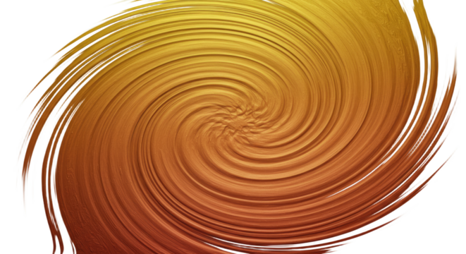 Abstract swirling vortex pattern in gold and brown.