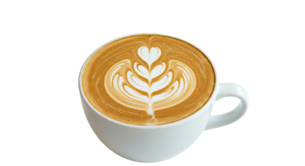 Aromatic Coffee Drink in White Mug.