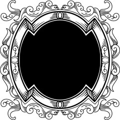 featuring a vintage frame ornament design with royal carvings