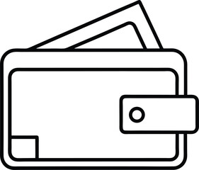 Wallet with Credit Cards Showing on Transparent Background