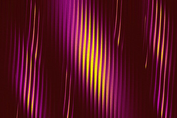 Abstract vertical purple and yellow light streaks on dark background