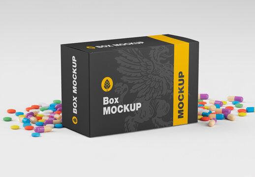 Pharmaceutical Box Mockup