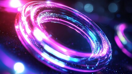 Abstract glowing rings