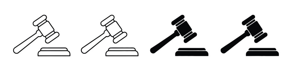 judge gavel icon vector. gavel icon vector